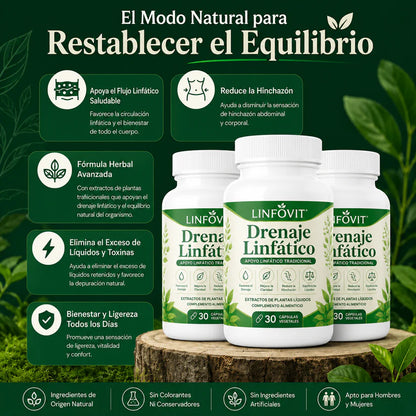 Nueva Fórmula de Máxima Potencia – Cápsulas de Drenaje Linfático