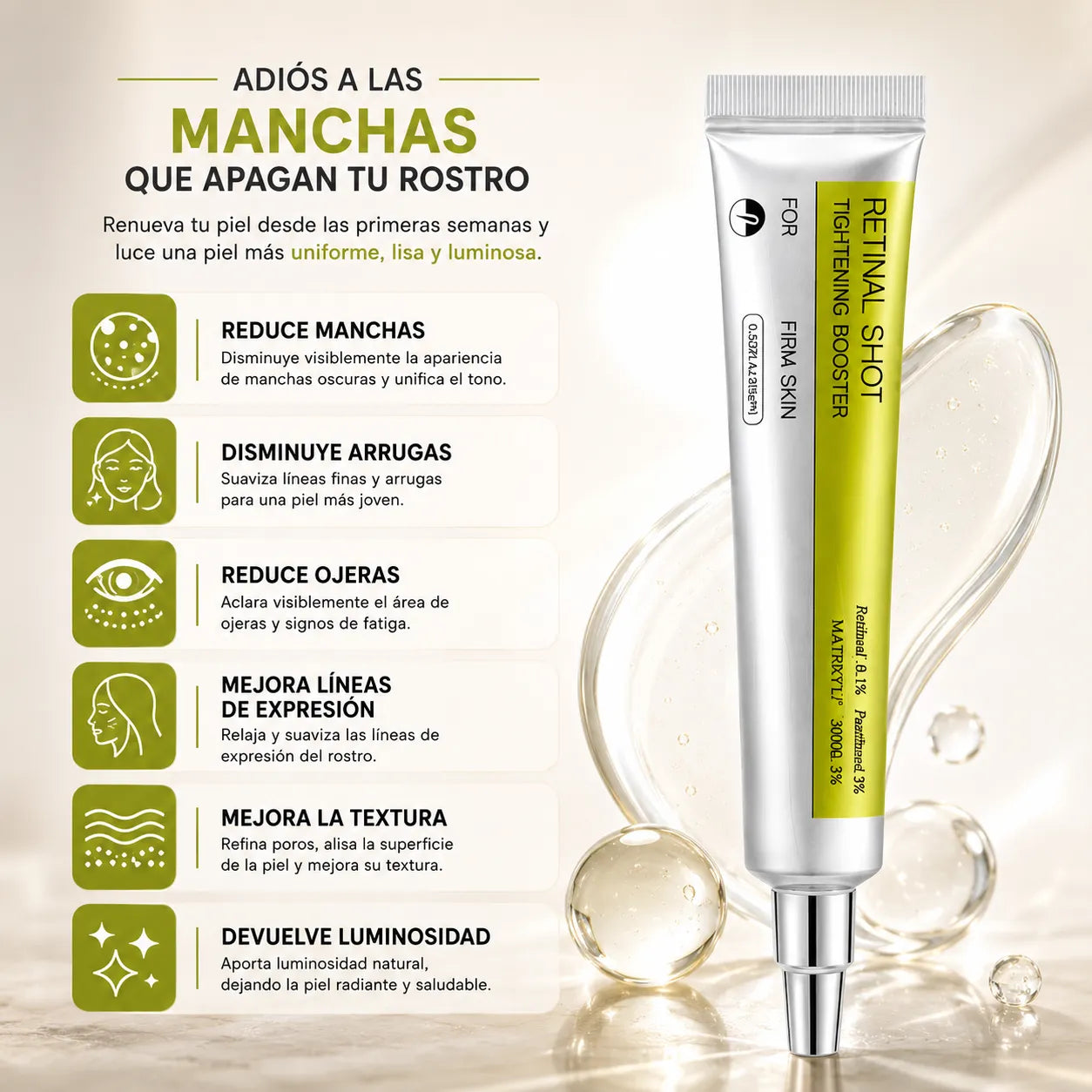 Retinal – Combate Manchas, Líneas y Piel Desgastada