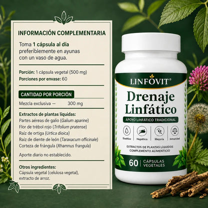 Nueva Fórmula de Máxima Potencia – Cápsulas de Drenaje Linfático