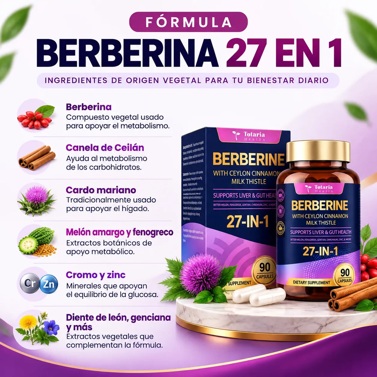 Berberina 27 en 1 – Apoya tu Metabolismo y Recupera tu Bienestar